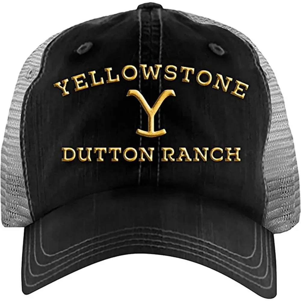 Yellowstone Dutton Ranch Orange, Black & White Trucker Hat Cap (New) - Picture 2 of 2